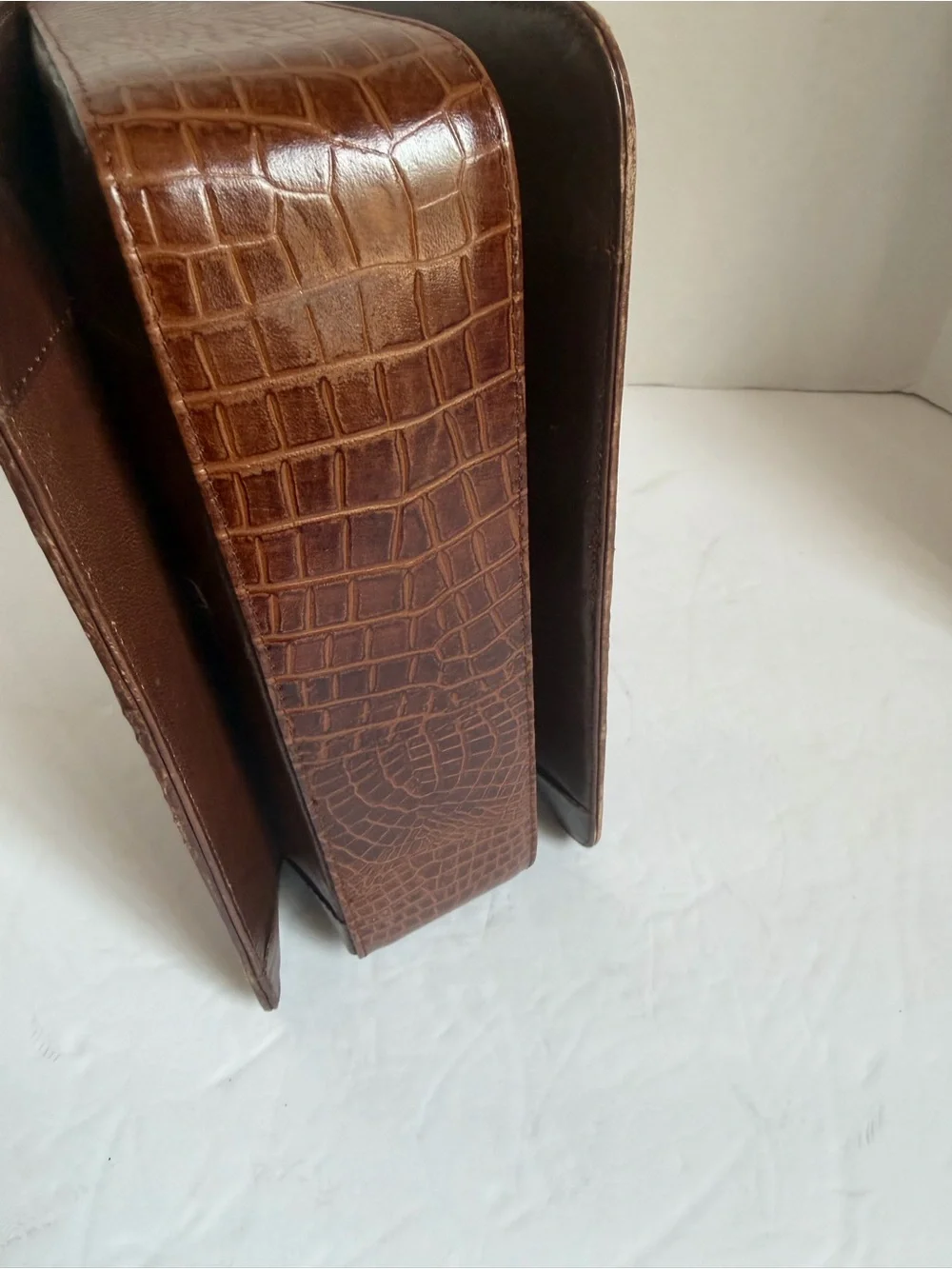 Andrea Carrano Crocodile Top-Handle Bag